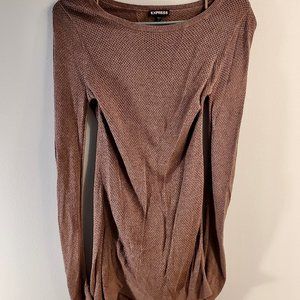 Express Brown Knit Sweater